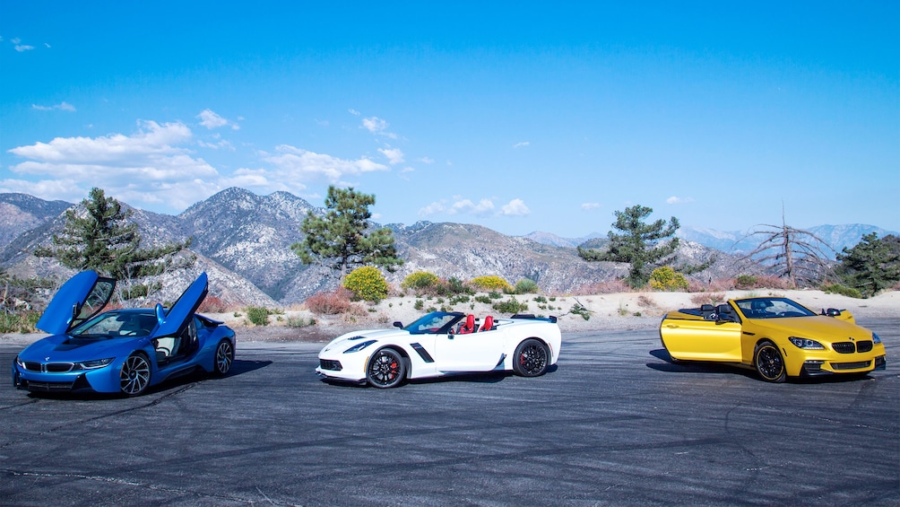 Show item 1 of 5. Scenic landscape view of the cars for the Angeles Forest Tour in Los Angeles, CA