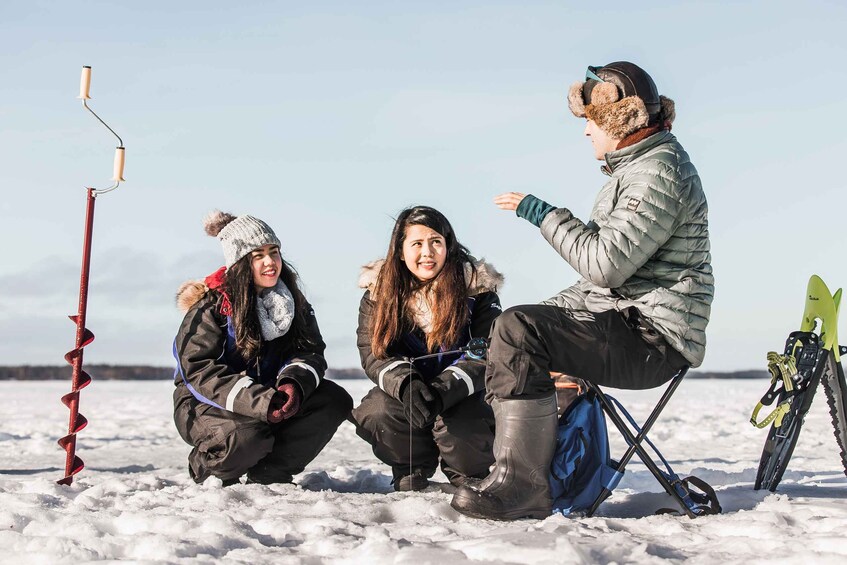 Picture 2 for Activity From Rovaniemi: Snowshoeing and Ice Fishing Tour