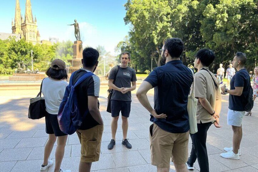 Visit Hyde Park and learn about the Archibald Fountain and St Mary's Cathedral