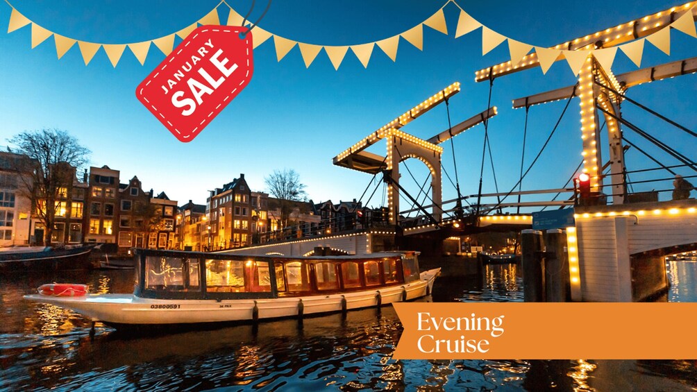 Amsterdam: Evening Guided Cruise with (Open) Bar on Board