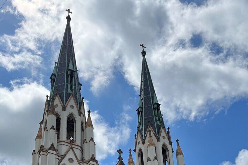 A shot of St. John the Baptist Catholic Cathedral