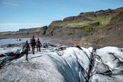 Gletsjervandring ved Solheimajokull i lille gruppe (6 pers max)