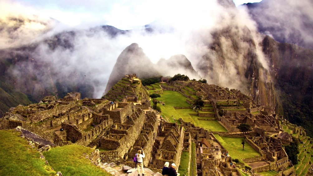 Stunning aerial view of Machu Picchu