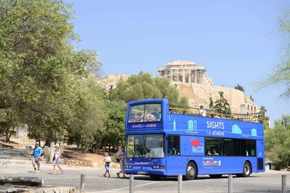 Athen, Piræus og kystlinjen: Blå Hop-On Hop-Off Bus