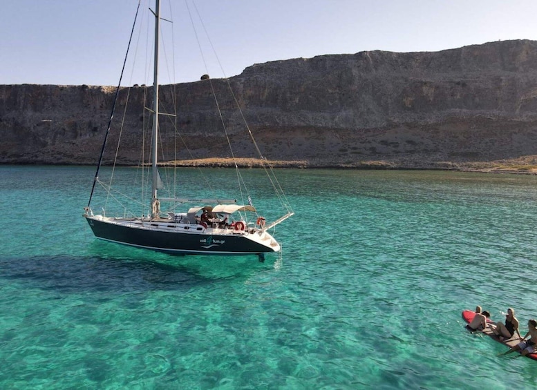 Rhodes Town: Private Sailing Cruise with Swim Stops & Meal
