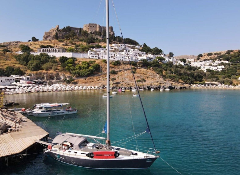 Picture 2 for Activity Rhodes Town: Private Sailing Cruise with Swim Stops & Meal