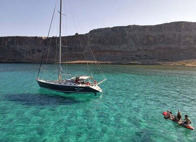 Rhodes Town: Private Sailing Cruise with Swim Stops & Meal