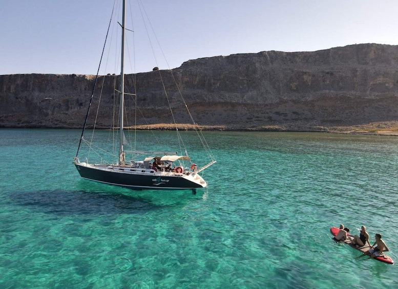 Rhodes Town: Private Sailing Cruise with Swim Stops & Meal