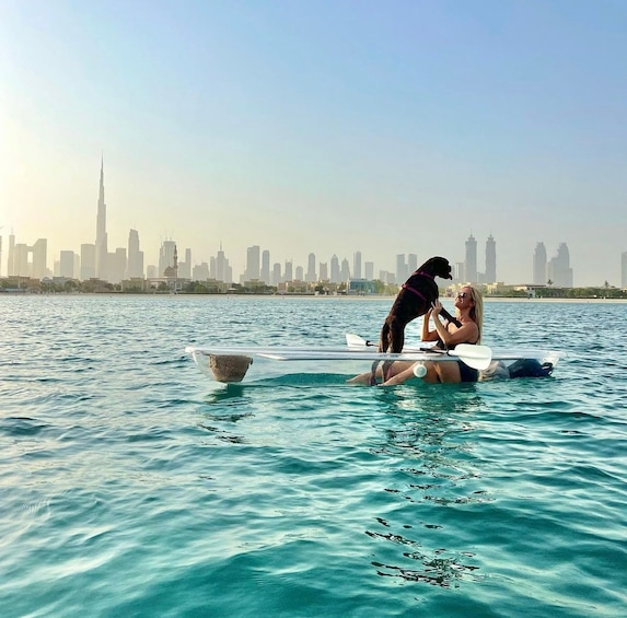 Picture 2 for Activity Dubai: Clear Kayaking Experience with Burj Khalifa View