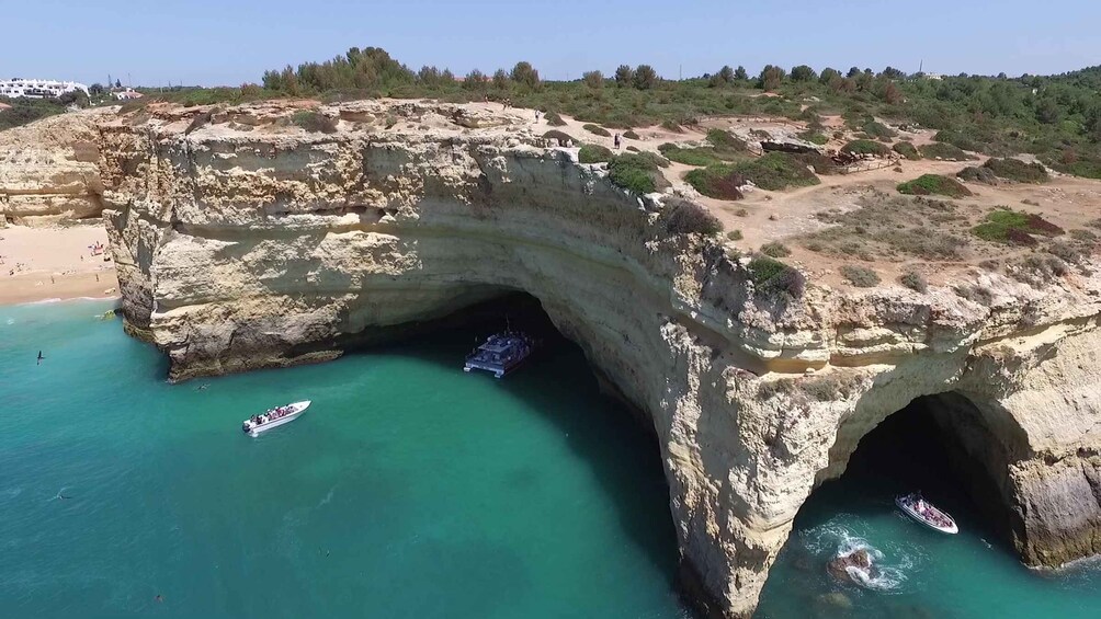 Picture 1 for Activity Quarteira: Benagil Cave Guided Catamaran Day Cruise & Drink