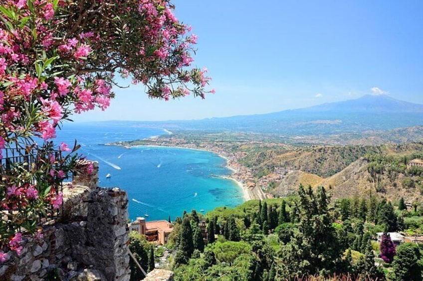 Ionian coastline and Etna Volcano