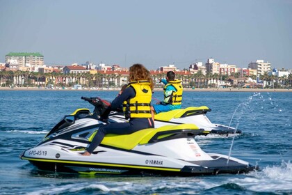 Valencia: Vannscootertur med padlesurfing