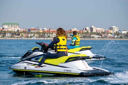 Valencia: Tour in moto d'acqua con paddle surf