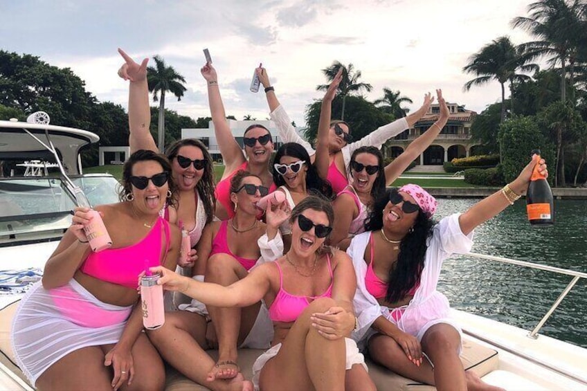 A fantastic BOAT DAY out can be the highlight of your whole Miami Bachelorette trip!