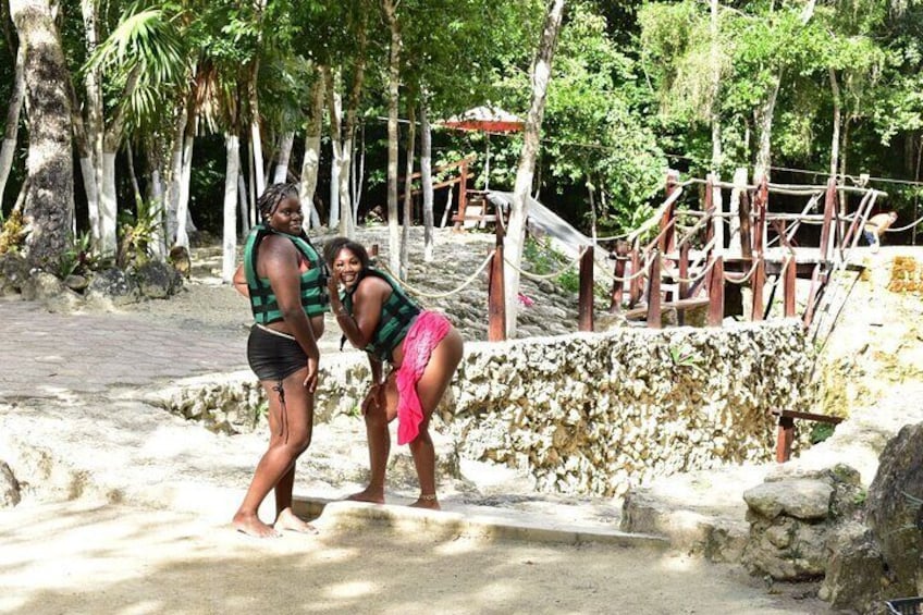 Shared tour ATV horseback riding zip lines cenote and food