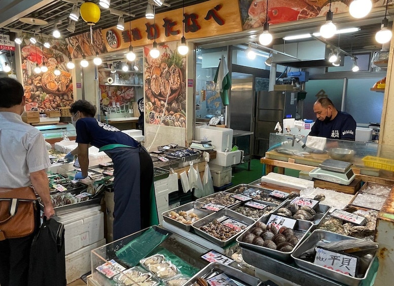 Picture 1 for Activity Tsukiji: Outer Market Walking Tour & Sake Tasting Experience