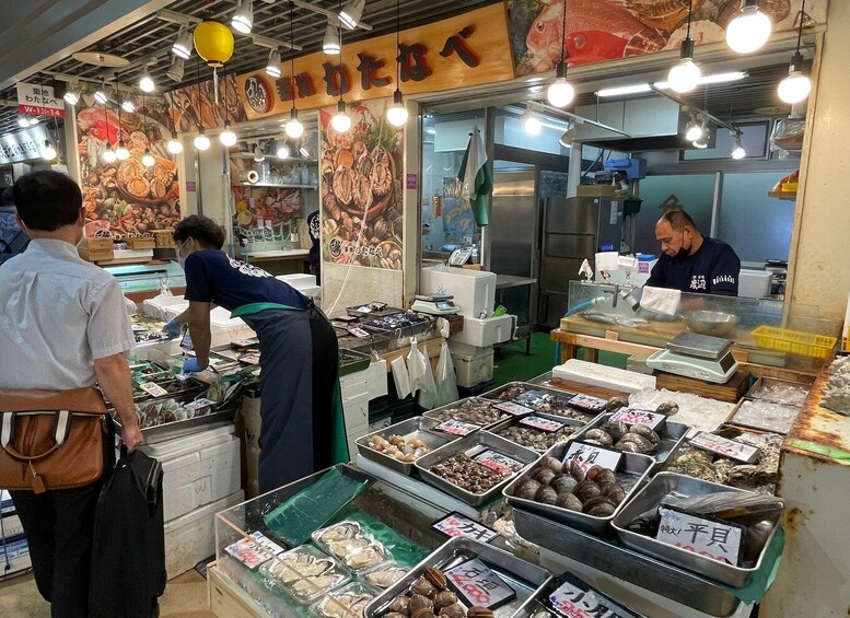 Picture 1 for Activity Tsukiji: Outer Market Walking Tour & Sake Tasting Experience