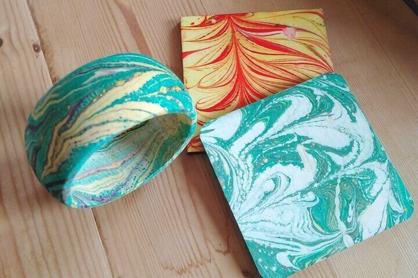 Ebru Art - Water Marbling - Fabric painting