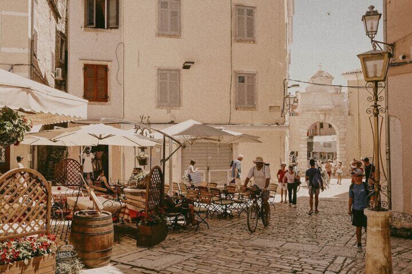 Entrance in the Old Town in Rovinj