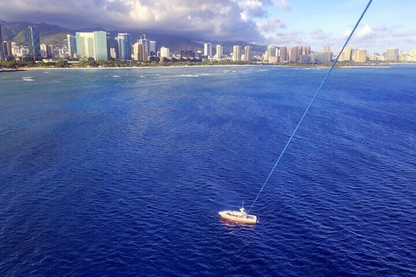Parasailing in Waikiki Beach