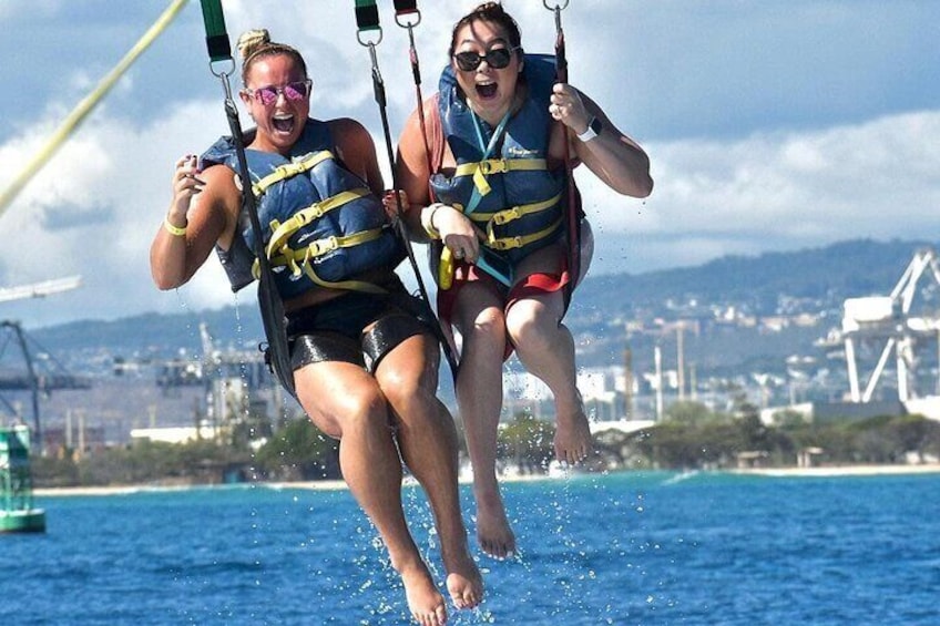 Parasailing in Waikiki, Hawaii