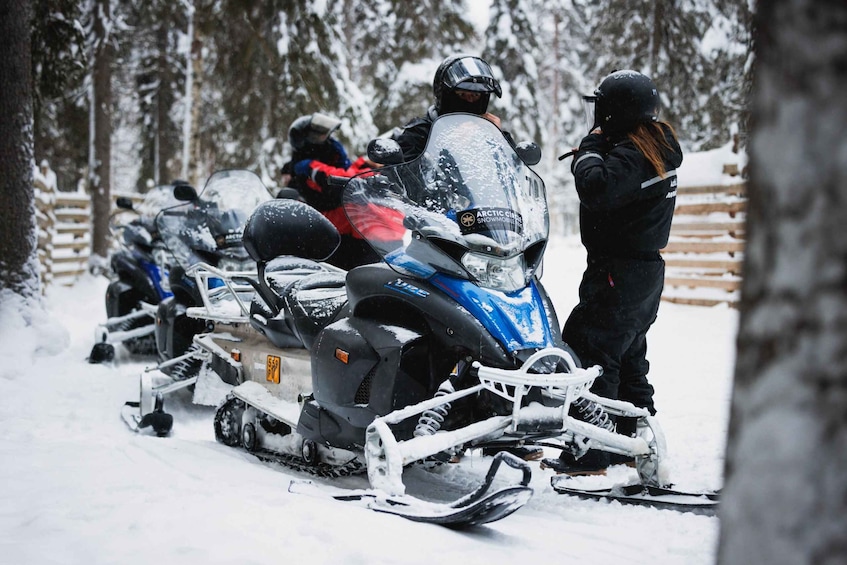 Picture 5 for Activity Rovaniemi: Snowmobile Tour and Reindeer Farm Experience