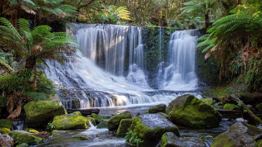 Russell Falls with Mt Field National Park and Salmon Ponds