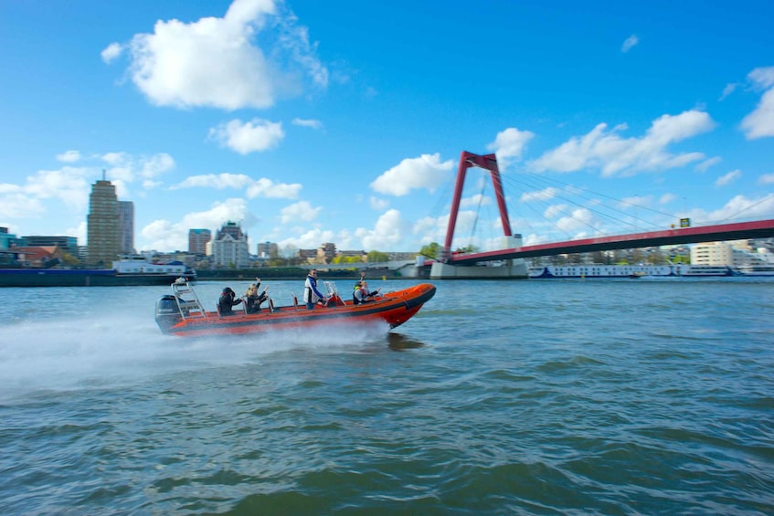 Picture 3 for Activity Rotterdam: Private Maas River Speedboat Cruise