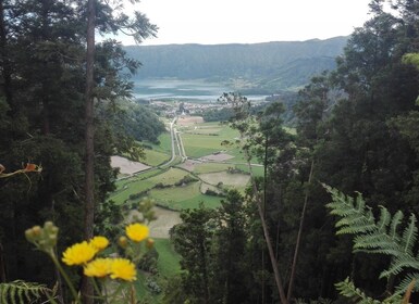 Depuis Ponta Delgada : Promenade, dégustation et kayak à Sete Cidades