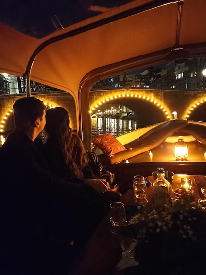 Picture 1 for Activity Amsterdam: Private Romantic Evening Boat Tour with Prosecco