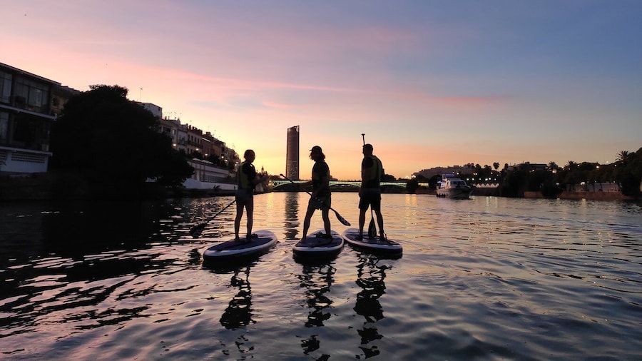 Seville: Sunset and Evening Paddle Boarding Tour