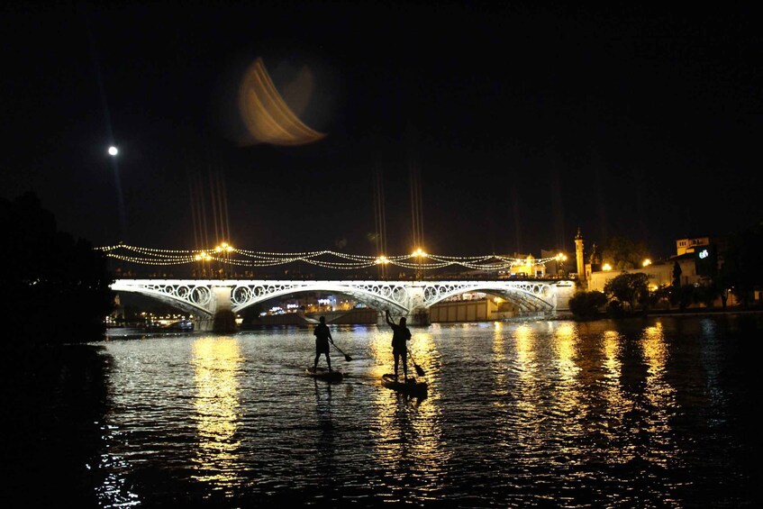 Picture 3 for Activity Seville: Sunset and Evening Paddle Boarding Tour