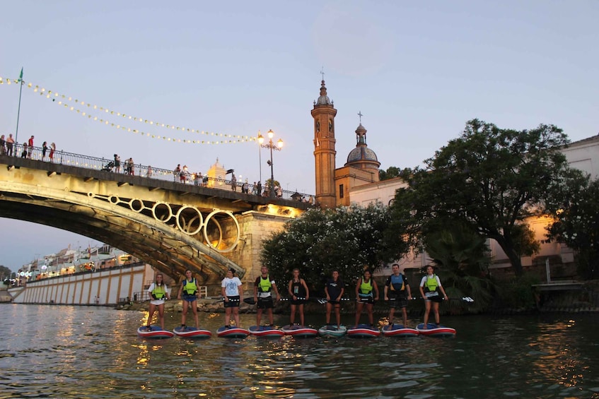 Picture 4 for Activity Seville: Sunset and Evening Paddle Boarding Tour