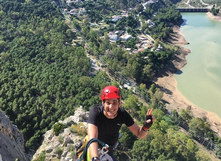 From El Chorro: Caminito del Rey Via Ferrata & Zip Lining