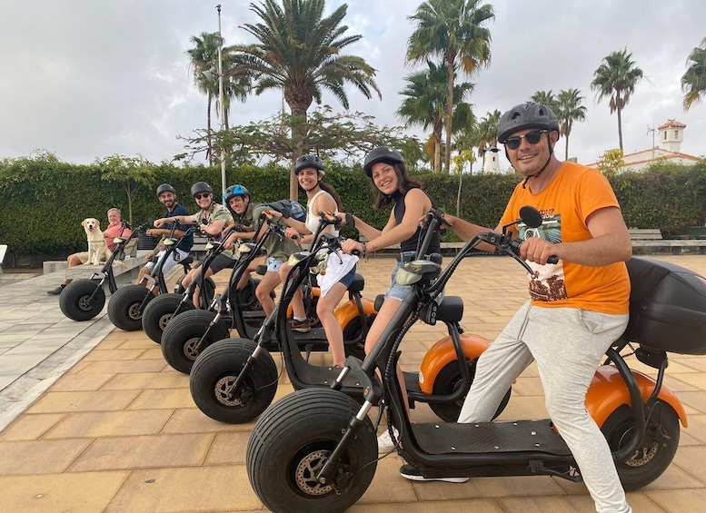 Maspalomas: E-Scooter Chopper 2 seat optional Camel Tour