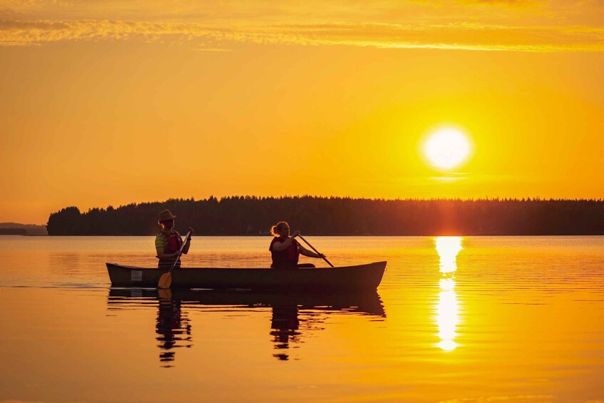Picture 2 for Activity Rovaniemi: Canoeing under the Midnight Sun