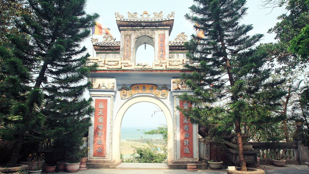 Gate at the Marble Mountain - Linh Ung Pagoda in Hanoi, Vietnam