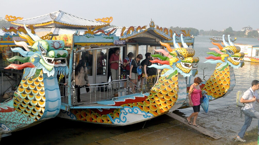 Boats in Hue City, Vietnam 