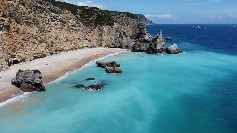 Picture 2 for Activity Sesimbra: Arrábida Beaches & Caves Boat Tour with Snorkeling