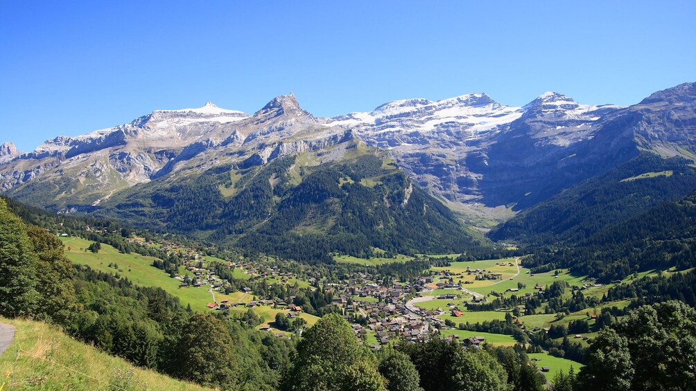 A town in the Swiss Alps