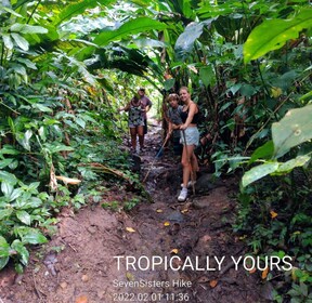 Natuurwandeling "Tropically Yours" waterval.