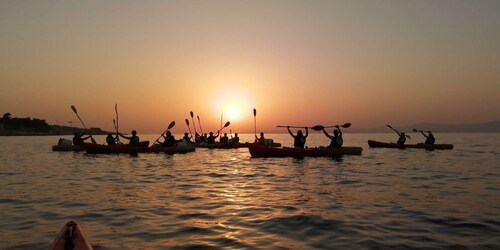 Dubrovnik : Excursion en kayak de mer au coucher du soleil avec vin et brus...