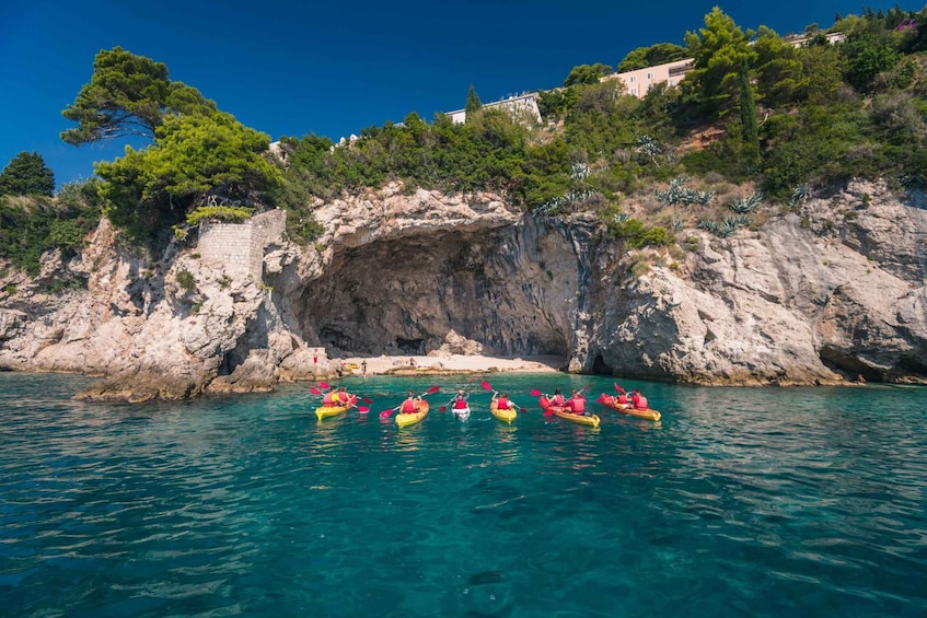 Picture 2 for Activity Dubrovnik: Sunset Sea Kayaking Tour with Wine and Bruschetta
