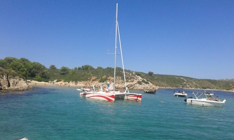 From Fornells: Half-Day Menorca Catamaran Trip w/ Snorkelling