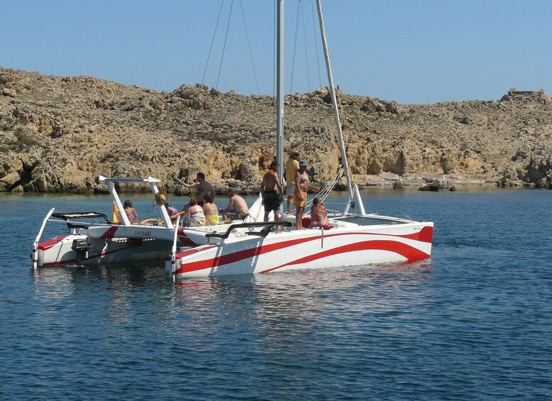 Picture 1 for Activity From Fornells: Half-Day Menorca Catamaran Trip w/ Snorkeling