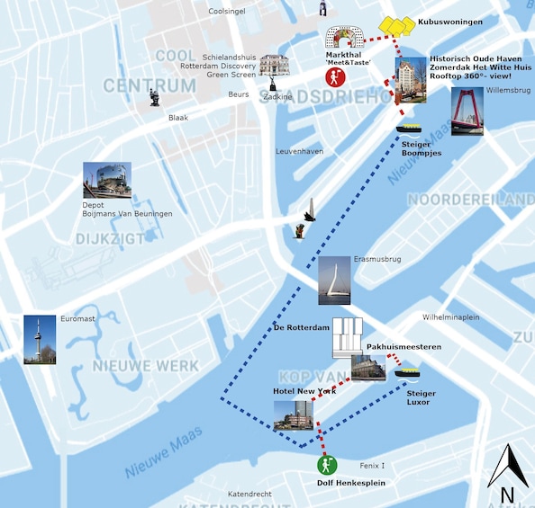 Picture 4 for Activity Rotterdam: De Rotterdam, Cube Houses, Watertaxi and Markthal