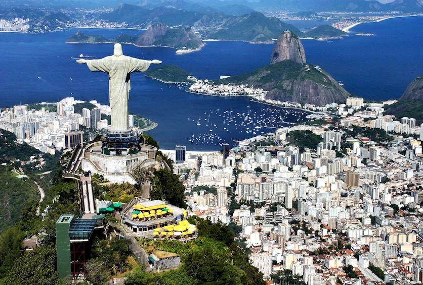 Sugar Loaf, Selaron Steps and Christ the Redeemer with Barbecue Lunch