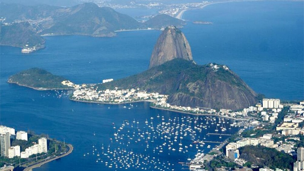 Panoramic view of Sugarloaf Mountain
Peak in Brazil