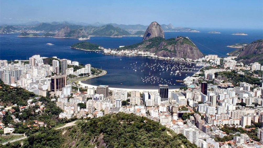 Serene view of Guanabara Bay in Brazil 