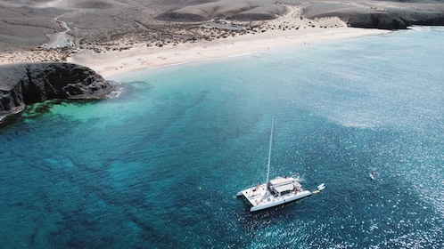 Lanzarote : Excursion en voilier pour adultes à Papagayo avec déjeuner